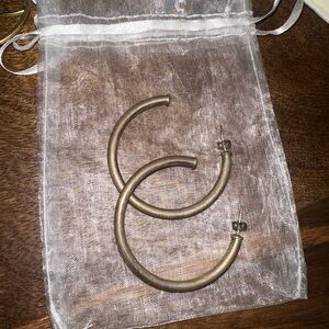 Sheila Fajl Champagne Hoop Earrings